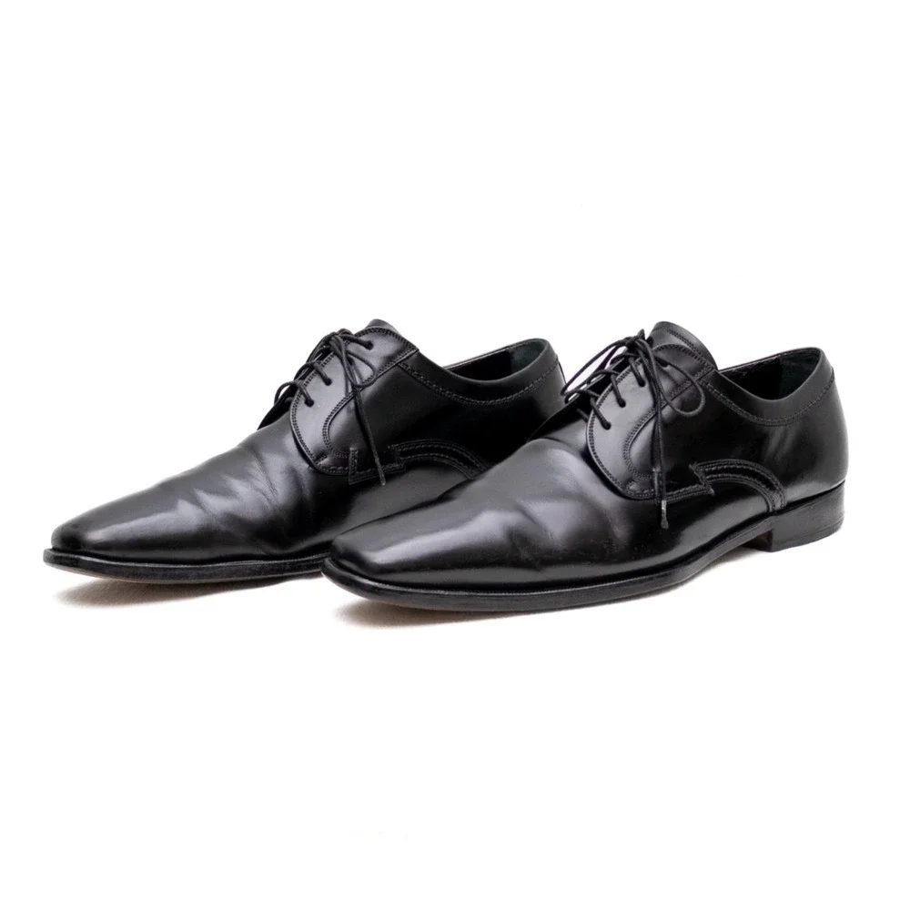 Dolce & Gabbana Men's Black Leather Oxford Dress Shoes – Size EU 42 / US‎ 9